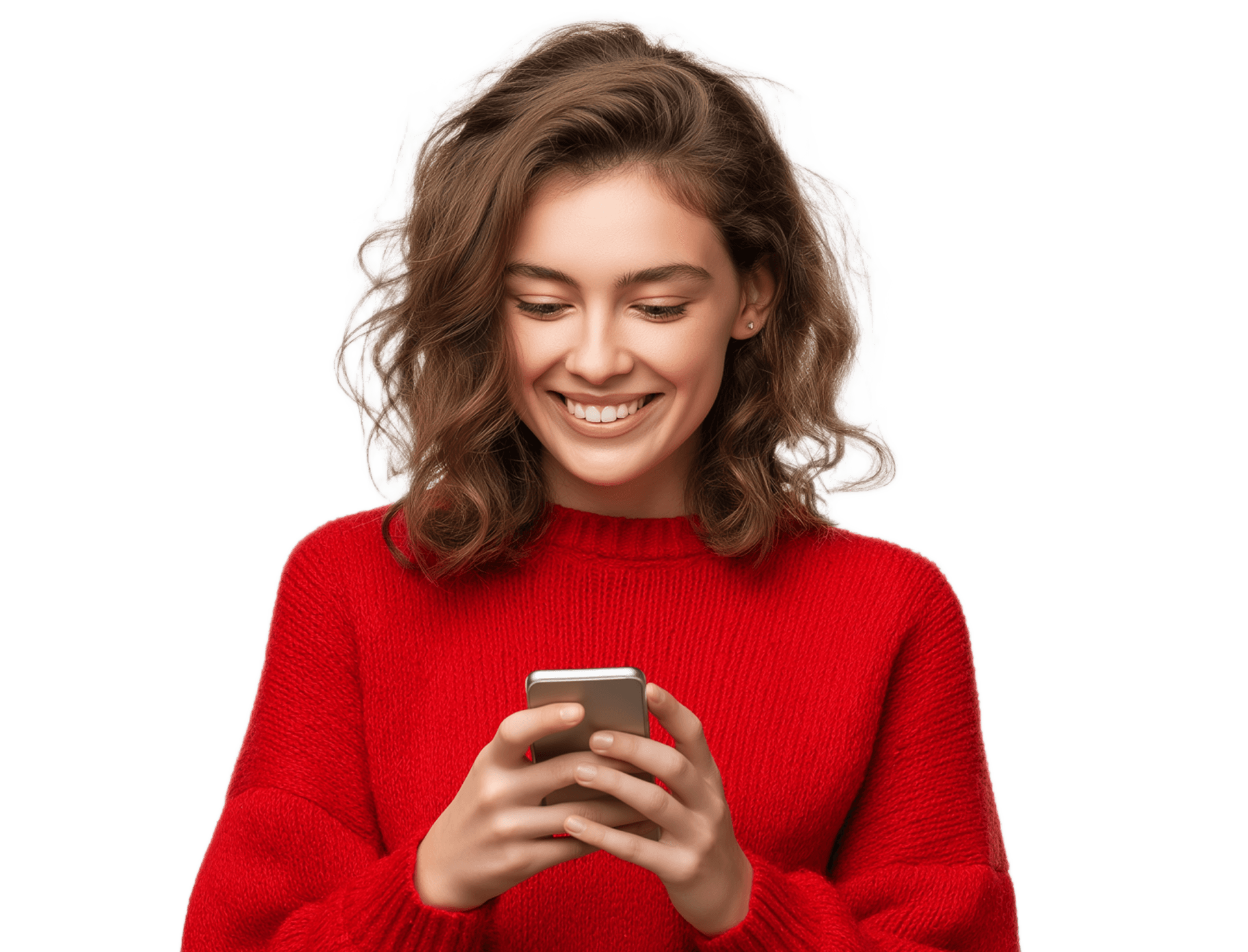 Garota com um smartphone